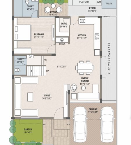 Type-2 Ground Floor Plan